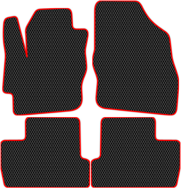 Коврики ЭВА "EVA ромб" для Mazda 3 (седан / BL) 2011 - 2013, черные, 4шт.