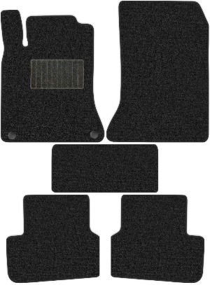Коврики текстильные "Комфорт" для Mercedes-Benz GLA-Class (suv / X156) 2013 - 2017, темно-серые, 5шт.