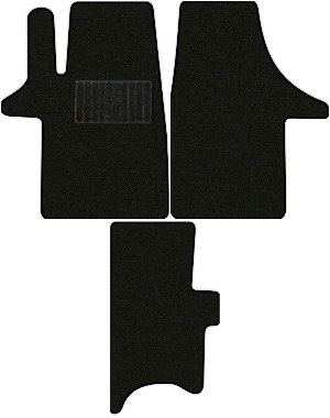 Коврики текстильные "Стандарт" для Volkswagen Transporter V (грузовик / T5 / 3 места) 2003 - 2015, черные, 3шт.