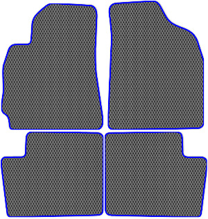 Коврики ЭВА "Ромб" для Chery Tiggo T11 I (suv) 2005 - 2013, серые, 4шт.