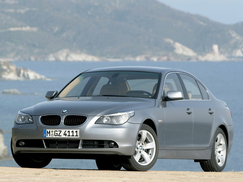 Коврики текстильные "Премиум+" для BMW 5-Series (седан / E60) 2003 - 2007, темно-серые, 1шт.