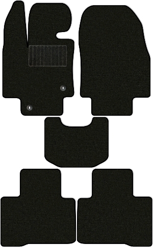 Коврики текстильные "Классик" для Toyota Highlander IV (suv / XU70) 2020 - Н.В., черные, 5шт.