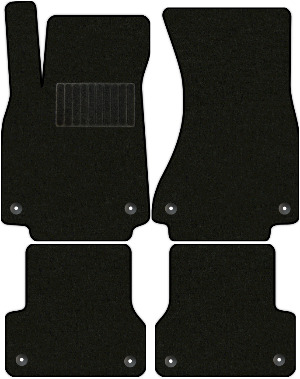 Коврики текстильные "Комфорт" для Audi A6 IV (универсал / 4G5) 2010 - 2014, черные, 4шт.